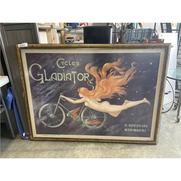 56" X 42" CYCLES GLADIATOR FRAMED PRINT