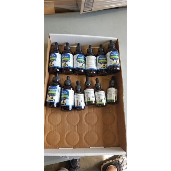 8 BOTTLES PET WELLBEING LUNG GOLD HEALTH SUPPLIMENTS AND 4 BOTTLES PET WELLBEING YOUNG AT HEART