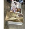 Image 1 : OIL PANINTING, CANVAS PRINT, AND TIN COMIC SIGN