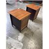 Image 4 : PAIR OF NADEAU SOLID WOOD NIGHT STANDS