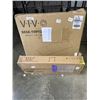 Image 1 : VIVIO WHITE TABLE TOP 71"X 30 AND VIVO WHITE SINGLE MOTOR DESK FRAME