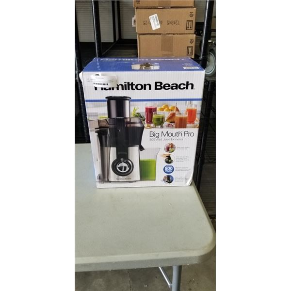 HAMILTON BEACH BIG MOUTH JUICE EXTRACTOR - TESTED WORKING, RETAIL $132