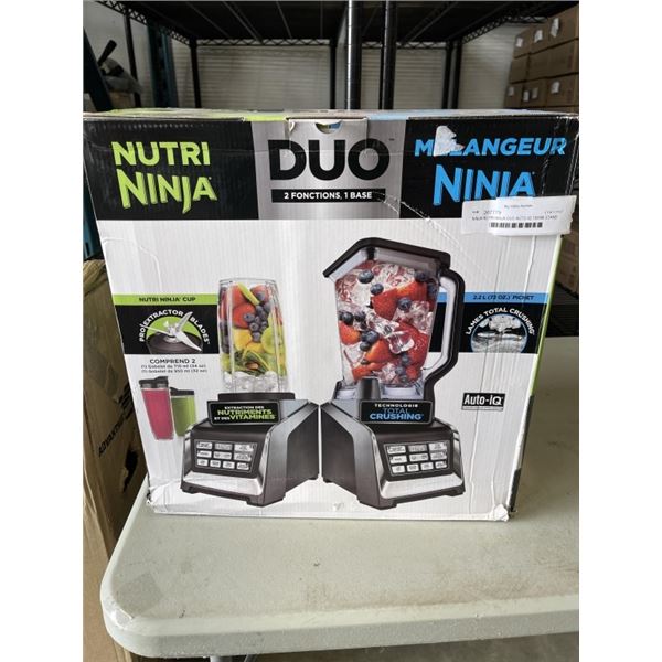 NINJA NUTRI NINJA DUO AUTO-IQ 1300W STAND BLENDER W/ NINJA CUPS - TESTED WORKING, RETAIL $299