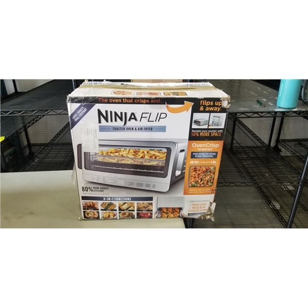 NINJA FLIP 8-IN-1 TOASTER OVEN AIR FRYER - TESTED WORKING, RETAIL $189