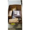Image 1 : BOX OF NEW PET ITEMS INCLUDING PET FOOD MAYS AND OUTSIDE CABLE TIE AND NEW HARNESSES AND LEASH