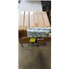Image 1 : BOX OF NEW BATHROOM ITEMS INCLUDING RUSTIC LOOKING TOWEL HOLDERS AND SHOWER CURTAINS
