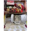 Image 4 : 3 TRAYS OF COLLECTIBLES, KITCHEN ITEMS, PLANTER POTS, ETC
