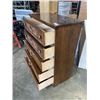 Image 3 : OAK 5 DRAWER HIGHBOY DRESSER