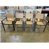 Image 1 : 4 AS NEW ALUMINUM TEAK FINISH PATIO CHAIRS