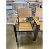 Image 2 : 4 AS NEW ALUMINUM TEAK FINISH PATIO CHAIRS