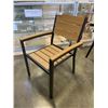 Image 3 : 4 AS NEW ALUMINUM TEAK FINISH PATIO CHAIRS