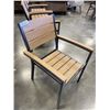 Image 4 : 4 AS NEW ALUMINUM TEAK FINISH PATIO CHAIRS