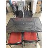 Image 1 : PATIO TABLE WITH 4 ARM CHAIRS