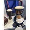 Image 2 : 2 WOODEN DRUMS AND CARVED MASK