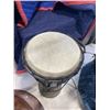 Image 4 : 2 WOODEN DRUMS AND CARVED MASK
