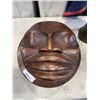 Image 8 : 2 WOODEN DRUMS AND CARVED MASK