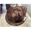 Image 9 : 2 WOODEN DRUMS AND CARVED MASK