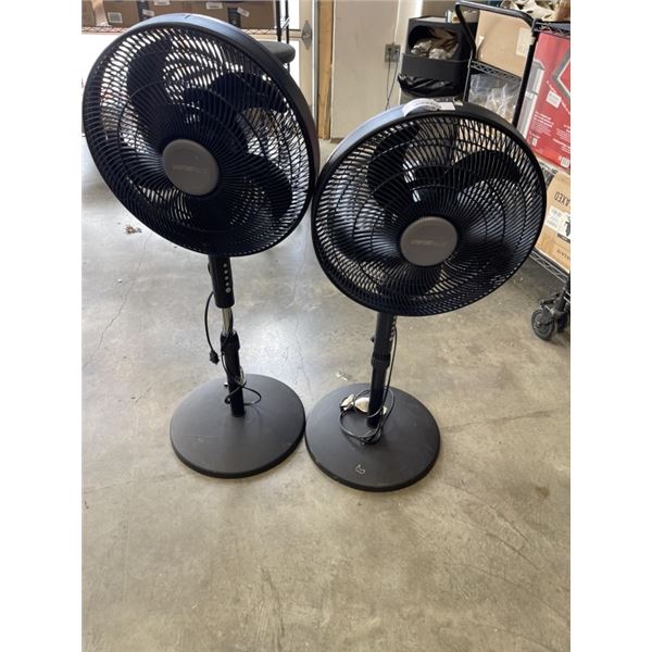 2 BLACK FLOOR FANS COMFORTMATE