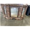 Image 5 : 2 PIECE ORNATELY PAINTED DISPLAY CABINET WITH BOWED GLASS DOORS