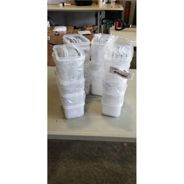4 NEW 4PKS OF SNAP AND LOCK FOOD CONTAINERS W/ LABEL STICKERS