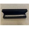 Image 1 : NEW PLATINUM PLATED 14.0MM ICED OUT CUBAN LINK BRACELET, 8" LONG