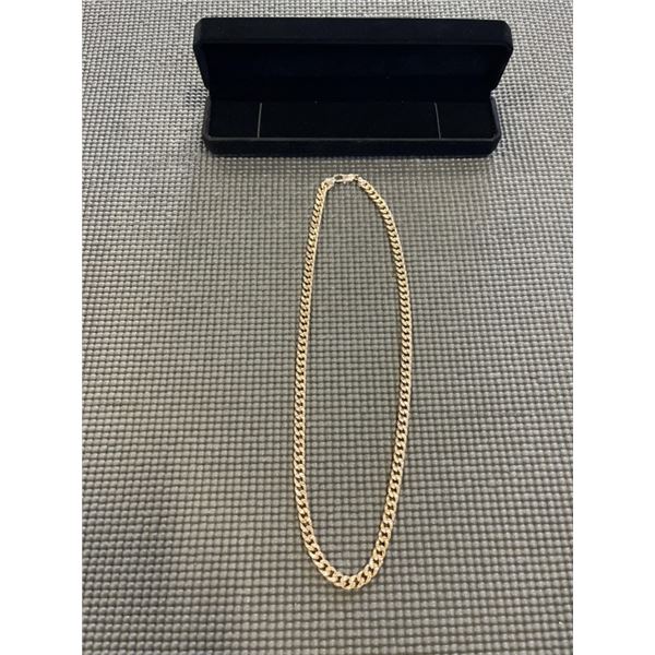 NEW 18K GOLD PLATED 7.5M CUBAN LINK NECKLACE, 23" LONG