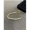 Image 3 : NEW 14K GOLD PLATED 3.5MM SIMULATED DIAMOND (CZ) TENNIS BRACELET, ADJUSTABLE 6-9" LONG