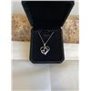 Image 1 : NEW PLATINUM PLATED 26.0MM HEART NECKLACE, ADJUSTABLE 16-18" LONG