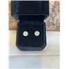 Image 2 : NEW PLATINUM PLATED 2.0CT EACH MOISSANITE STONE STUD EARRINGS, D-VVS1 GRA REPORT (TESTS POSITIVE WIT