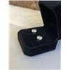 Image 3 : NEW PLATINUM PLATED 2.0CT EACH MOISSANITE STONE STUD EARRINGS, D-VVS1 GRA REPORT (TESTS POSITIVE WIT