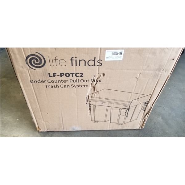 LIFE FINDS UNDER COUNTER PULL OUT TRASH CAN DUAL SYSTEM