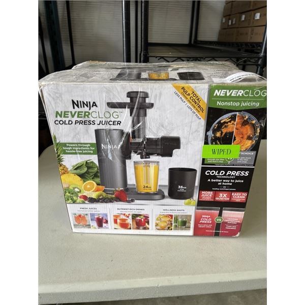 NINJA NEVER CLOG COLD PRESS JUICER - TESTED WORKING, RETAIL $189
