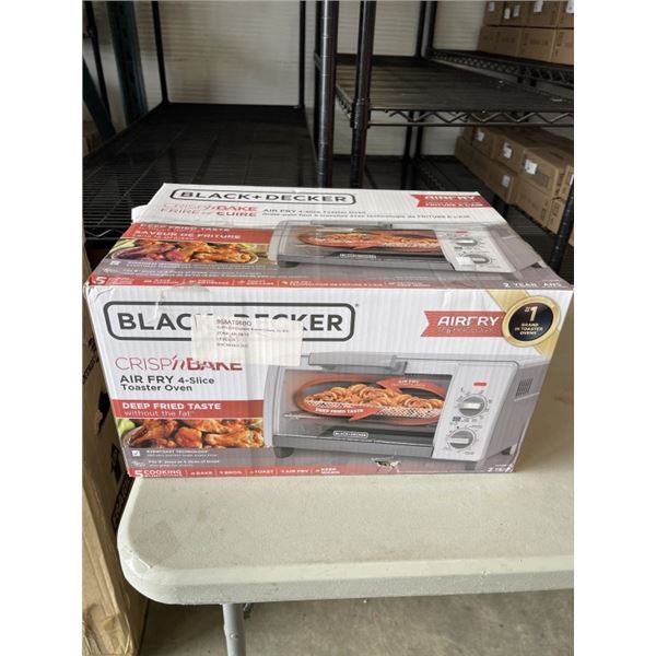 BLACK & DECKER 4-SLICE AIR FRY TOASTER OVEN - TESTED WORKING, RETAIL $179