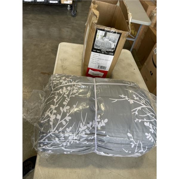 NEW QUEEN SIZE MICROFIBRE FOLIAGE 6PC COMFORTER SET