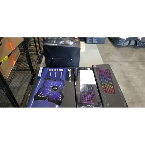 KILM CD PLAYER WITH LAPTOP COOLER AND 2 KEYBOARDS