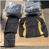 Image 1 : BOX OF 10 NEW FIRST STAR TRACKSUITS BLACK/GOLD WOMEN'S SIZE SMALL