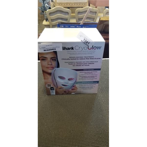 SHARK CRYOGLOW RED BLUE & INFRARED iQLED FACE MASK - TESTED WORKING, RETAIL $499