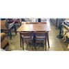 Image 1 : MID CENTURY STYLE WALNUT DINING TABLE WITH 4 MATCHING CHAIRS