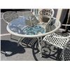 Image 4 : ROUND GLASS TOP PATIO TABLE AND 4 CHAIRS