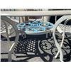 Image 5 : ROUND GLASS TOP PATIO TABLE AND 4 CHAIRS