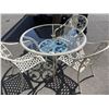 Image 6 : ROUND GLASS TOP PATIO TABLE AND 4 CHAIRS