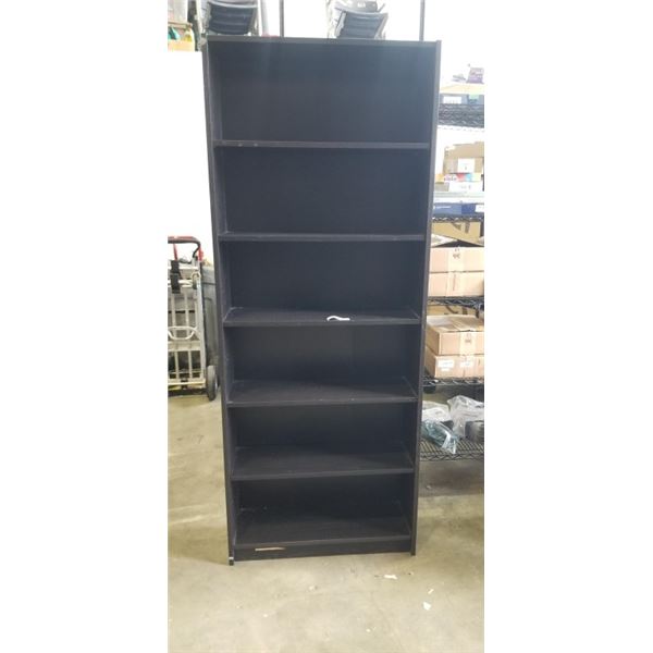 6FT BLACK BOOKSHELF