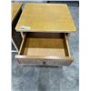 Image 2 : PAIR OF VINTAGE RATTAN AND BAMBOO SIDE TABLES