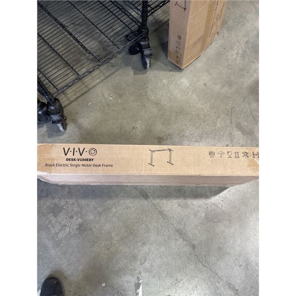 VIVO BLACK ELECTRIC SINGLE MOTOR DESK FRAME