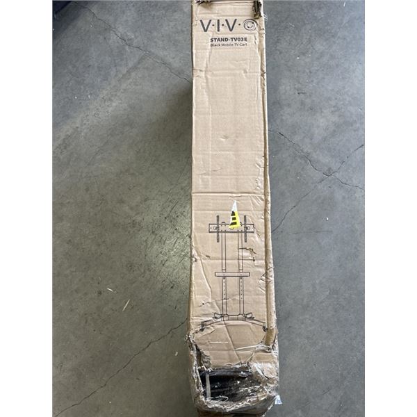 VIVO BLACK LARGE MOBLIE TV CART