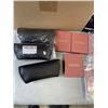 Image 3 : BOX OF NEW ITEMS INCLUDING NEW BEADS NEW SUNGLASSES AND JEWERLY STORAGE HOLDER