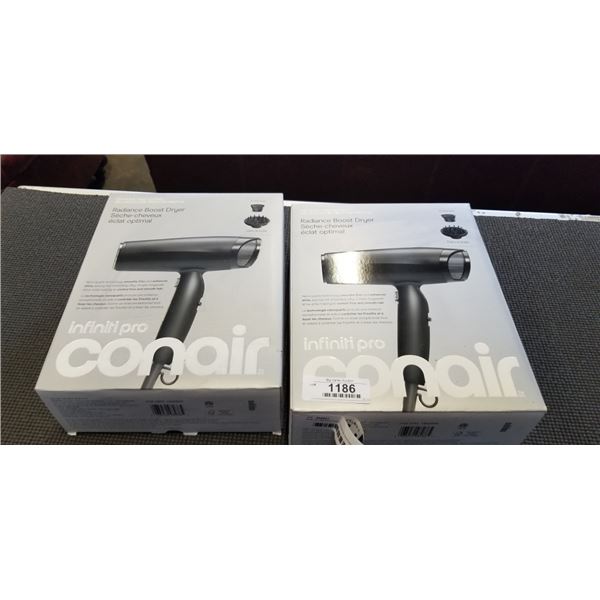 PAIR OF INFINITI PRO CONAIR RADIANCE BOOST DRYER