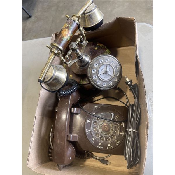 2 VINTAGE ROTATRY PHONES