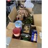 Image 1 : 3 BOXES OF ESTATE GOODS,VINTAGE TINS, ETC