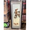 Image 2 : VINTAGE GOLD FRAMED FLORAL PRINT AND SMALL EASTERN 3D PRINT